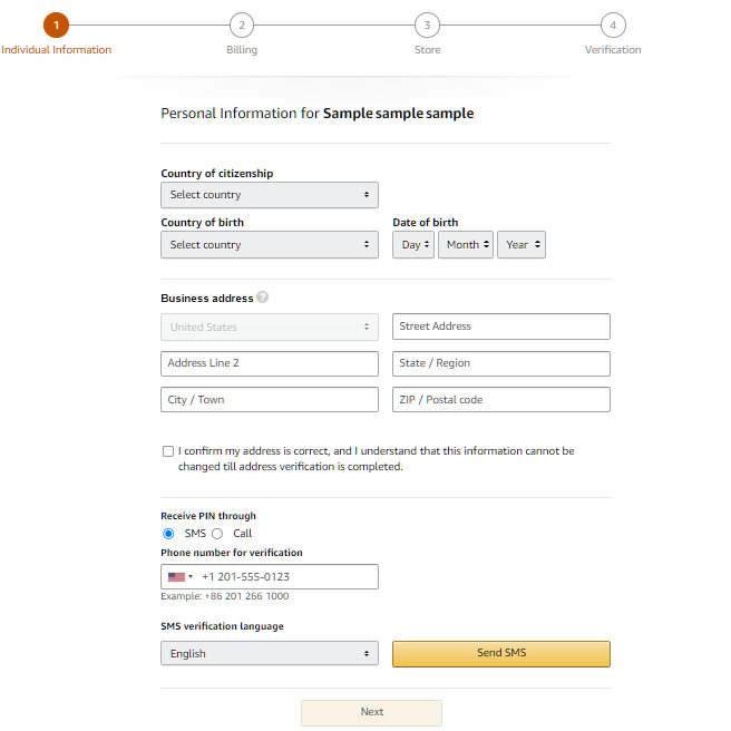 step-one-amazon-seller-account-creation