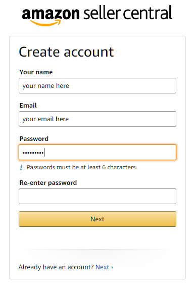 amazon-seller-central-create-account-page