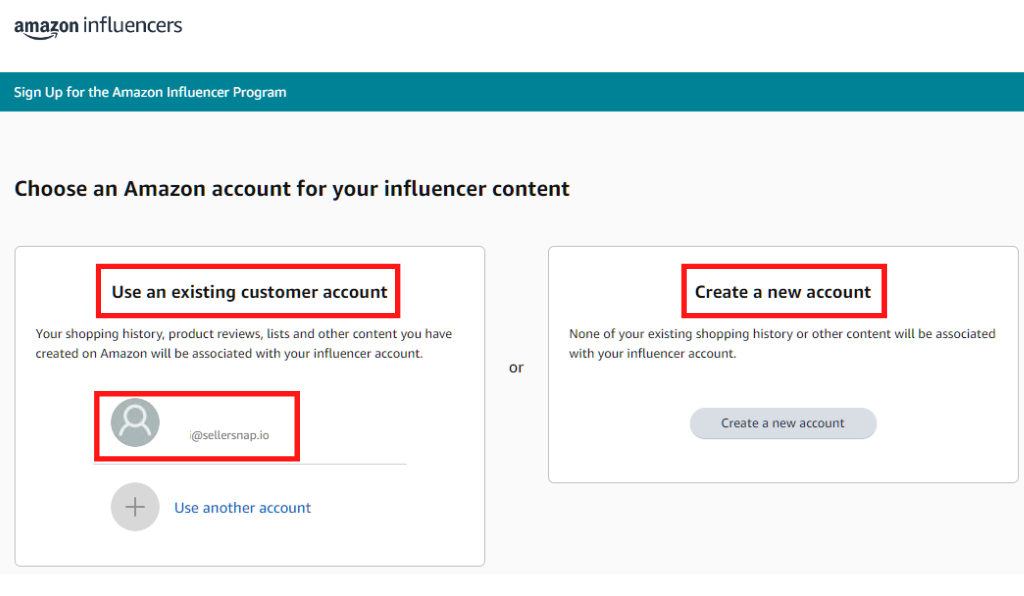 amazon-influencer-requirements-account-selection